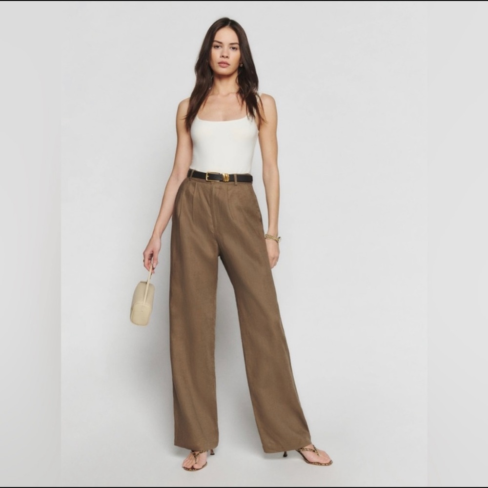 NWT ✨ Reformation Vesta Pant ✨ sz 12 ✨ Mushroom
